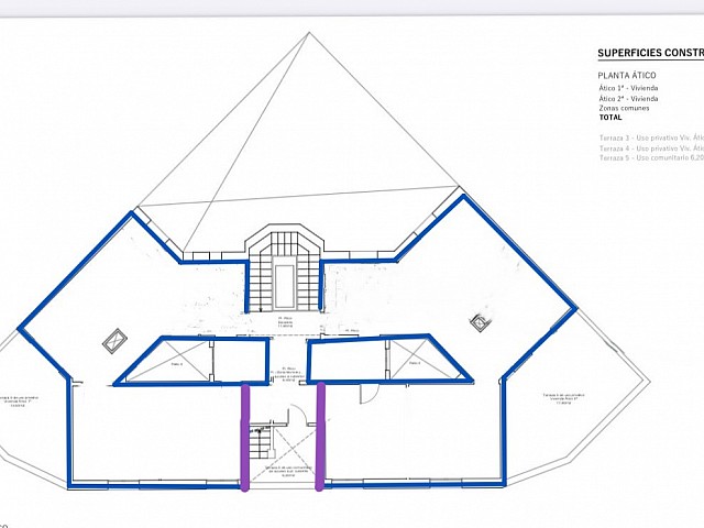 Ático entero 158m2 sin pared