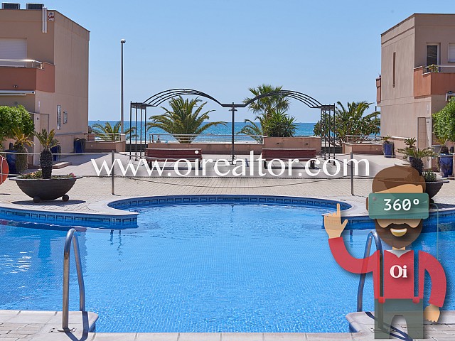 Encantadora planta baja en primera línea de playa en Cubelles