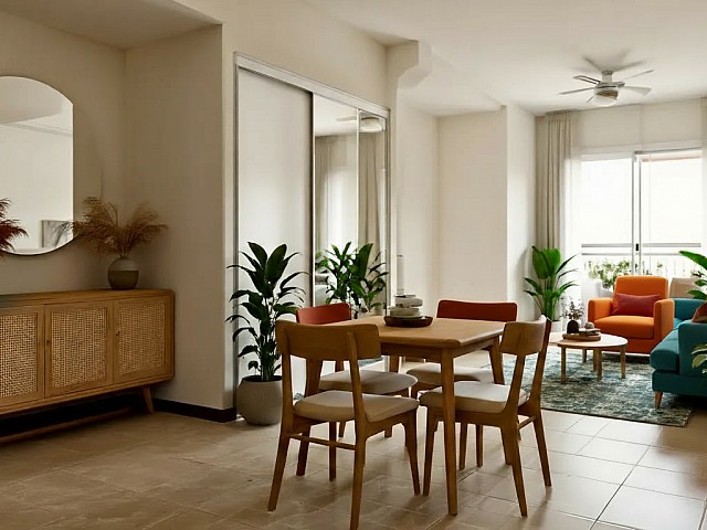 piso en venta en carrer Maria Cubi vistas únicas a Plaza Gala Placidia