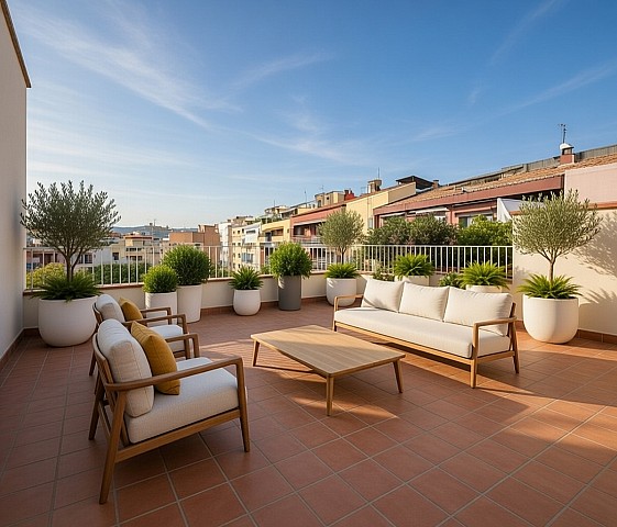 پنت هاوس فروشی با تراس ۸۰ متری در ناواس، بارسلونا.