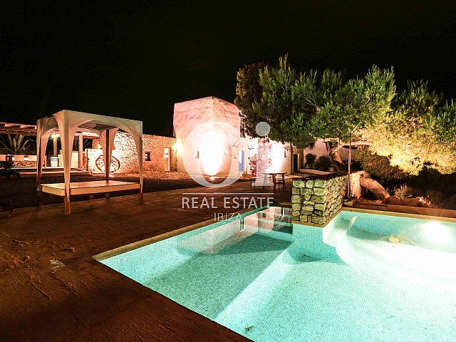 Blick auf den Pool der Villa zur Miete Woche, Ibiza