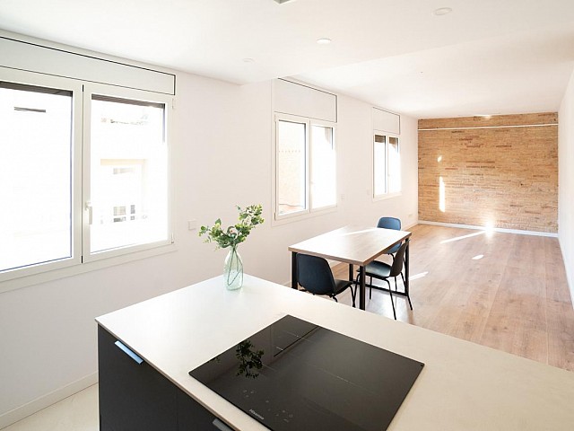 Neubauwohnung mit avantgardistischem Design in Plaza Lesseps, Barcelona, ​​zu verkaufen.