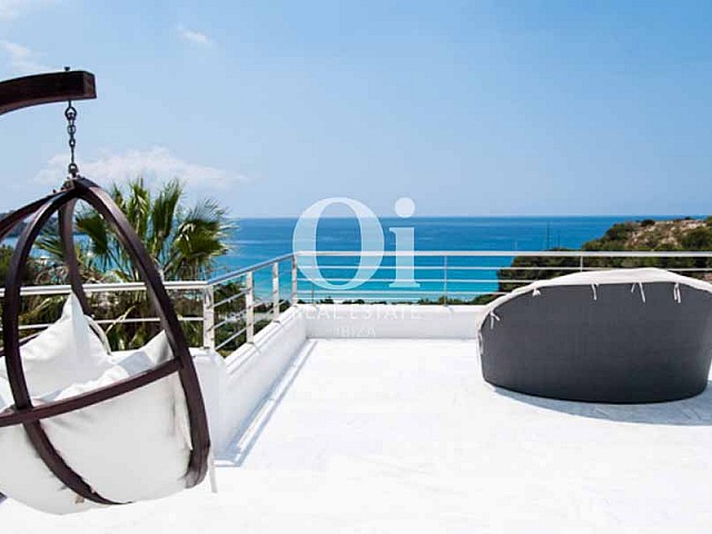 Merveilleuse terrasse de maison à louer de séjour à Es Jondal, Ibiza