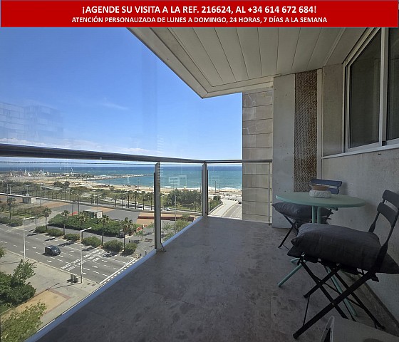 Piso en venta con terraza panorámica en el Front Marítim, Barcelona.
