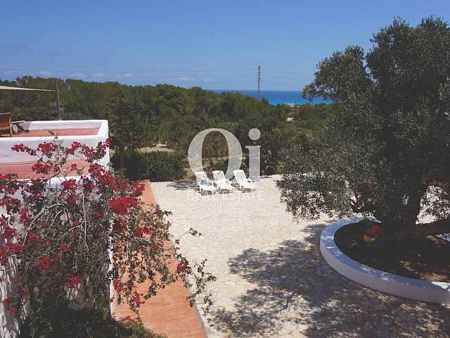 Blick auf die Umgebung der rustikalen Ferienunterkunft auf Formentera