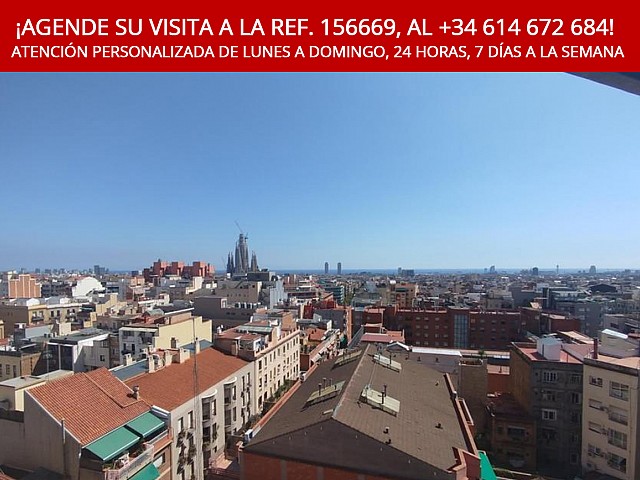Spektakuläre Wohnung mit Terrasse und Blick auf die Skyline von Barcelona