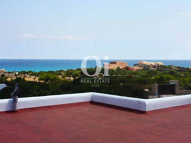 Terraza  de casa en alquiler de estancia en Formentera
