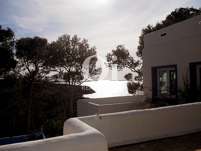 Terraza de casa en venta en Punta Galera, Ibiza 