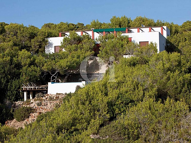 Façade de la maison en location à Formentera