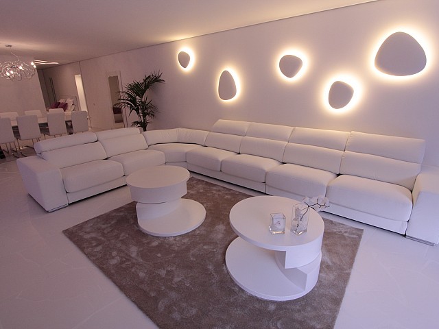Sala de estar de apartamento en venta en Marina Botafoch, Ibiza