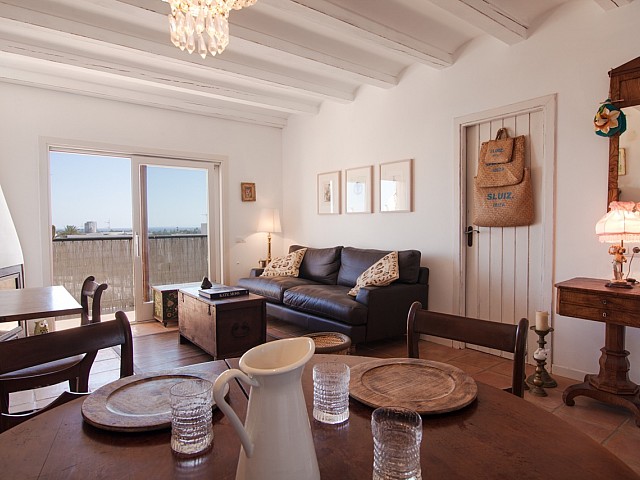 Sala de estar de fantastico apartamento en alquiler en Sant Jordi, Ibiza