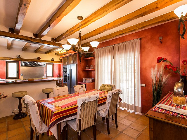 Dining area in awesome property is for rent in Ibiza