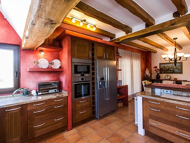 Kitchen in awesome property is for rent in Ibiza