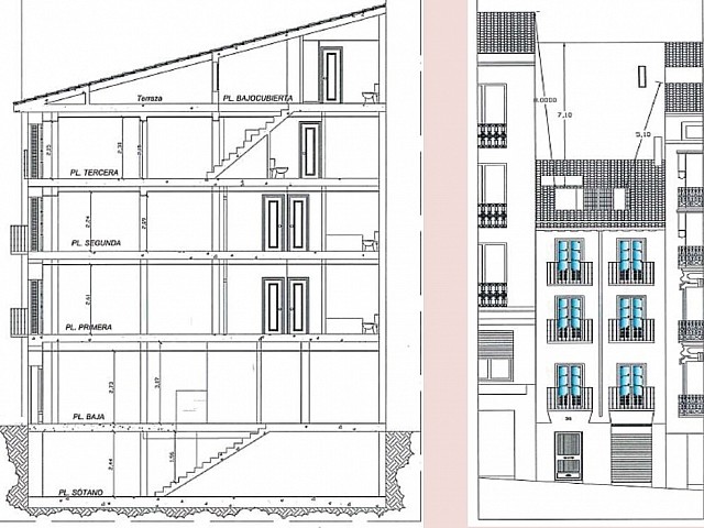 PLANO SECCION Y FACHADA