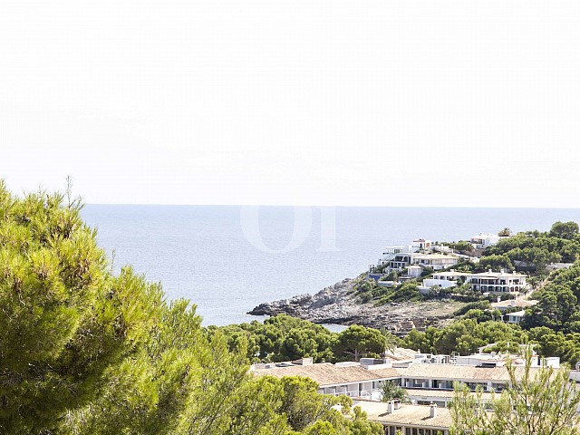 Anblicke auf das Meer eines Hauses zum Verkauf im exklusiven Wohngebiet Mallorcas