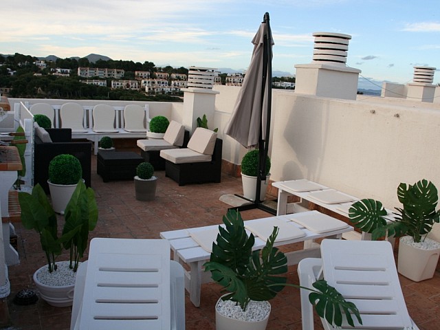 Terrasse  eines Reihenhauses zum Verkauf in Cala Murada, Mallorca