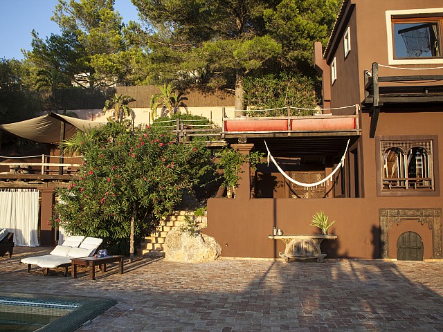 Vistas de villa única de lujo en alquiler en Portixol, Ibiza