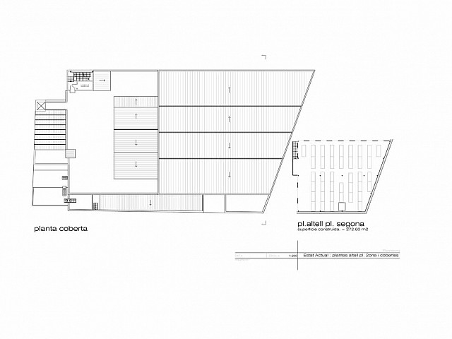 Plano de edificio industrial con posibilidad de construir un Hostal o similar en venta en Barcelona