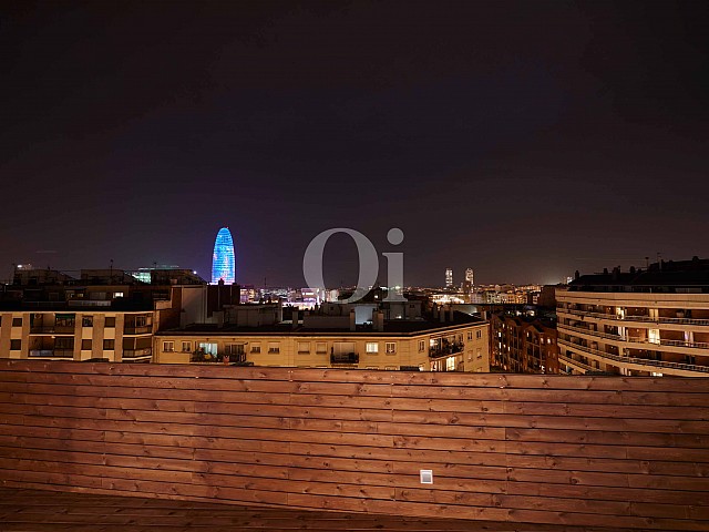 Vistas a la ciudad desde la gran terraza