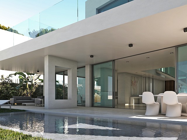 Luxe villa op plan te koop in San Carlos, Ibiza