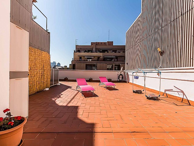 Grande terrasse dans un appartement de luxe en vente à Poblenou à Barcelone