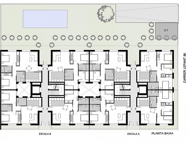 在SABADELL建造32幢房屋的计划出售土地