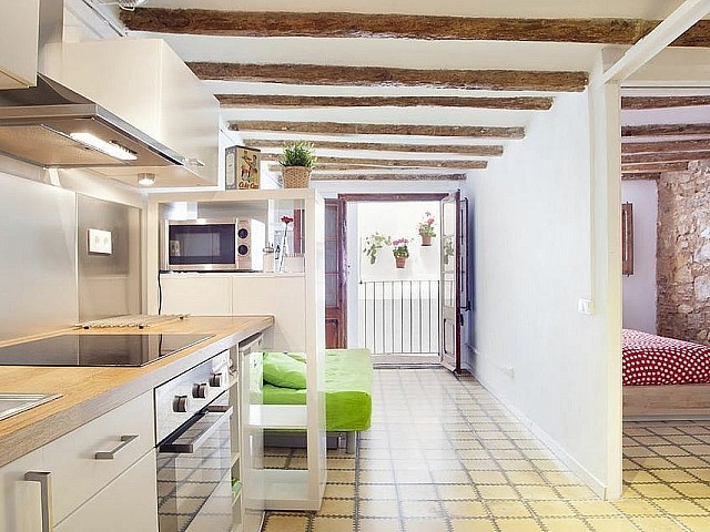 Venta de piso en calle Sant Climent de 1 habitación con terraza y muebles