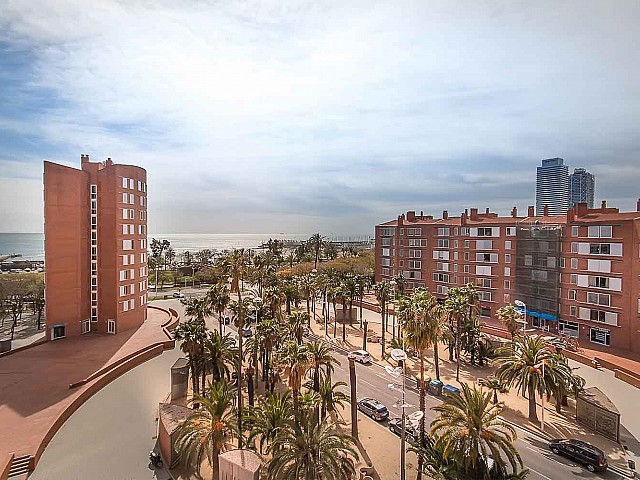 panoramic view from luxurious apartment to rent in barcelona