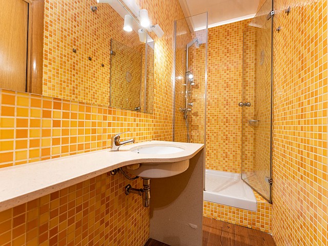 Mosaic-tiled bathroom in the penthouse in L’Antiga Esquerra de l’Eixample, Barcelona — view 3