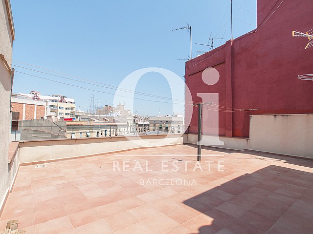 vista terraza en estudio para alquilar en Barcelona, Raval