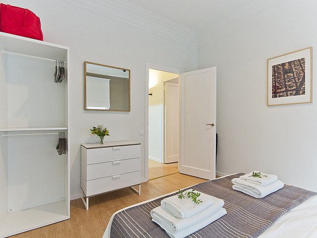 Schlafzimmer in Luxus-Wohnung zur Miete in der Avinguda Paral•lel im Poble Sec in Barcelona